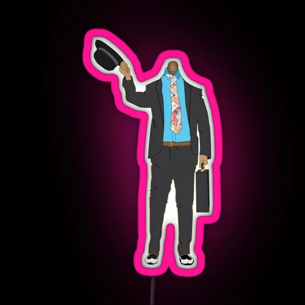 Coconut Business Man Taskmaster Fan Art RGB Neon Sign