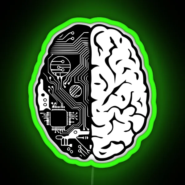 Coding Brain RGB Neon Sign