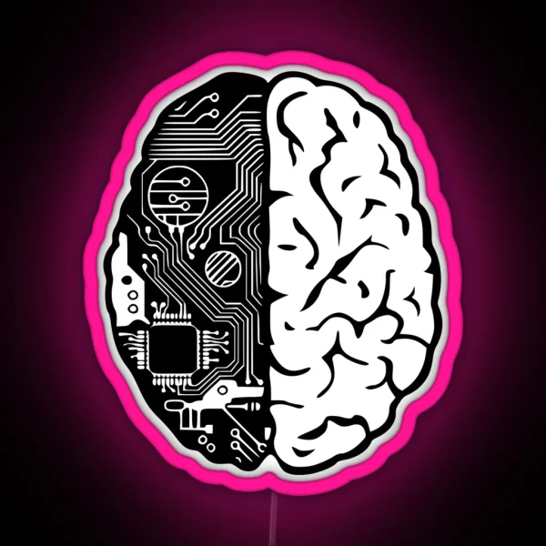 Coding Brain RGB Neon Sign