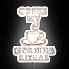 Coffe My Morning Ritual Funny Gifts RGB Neon Sign