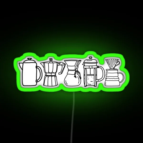 Coffee Methods RGB Neon Sign