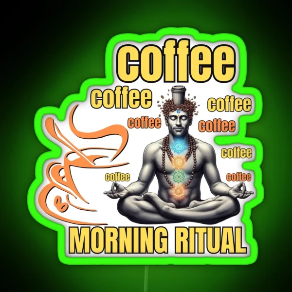 Coffee Morning Ritual RGB Neon Sign
