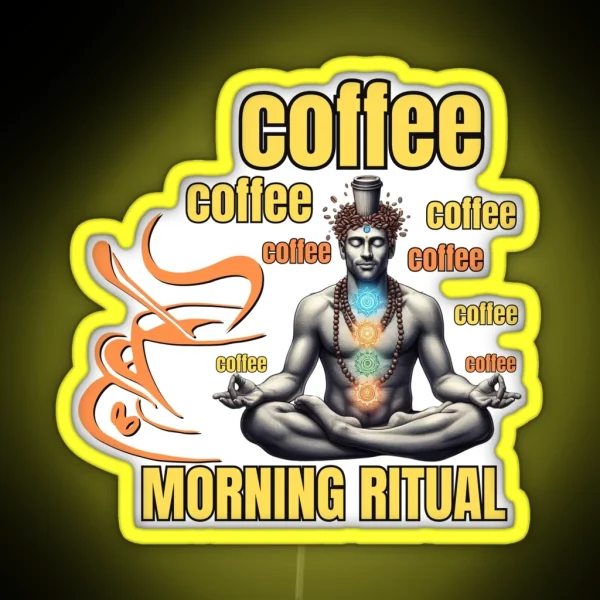 Coffee Morning Ritual RGB Neon Sign
