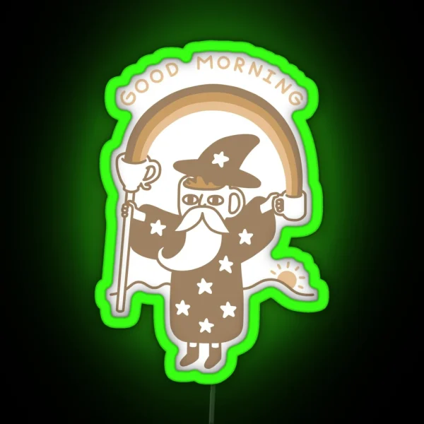 Coffee Wizard RGB Neon Sign