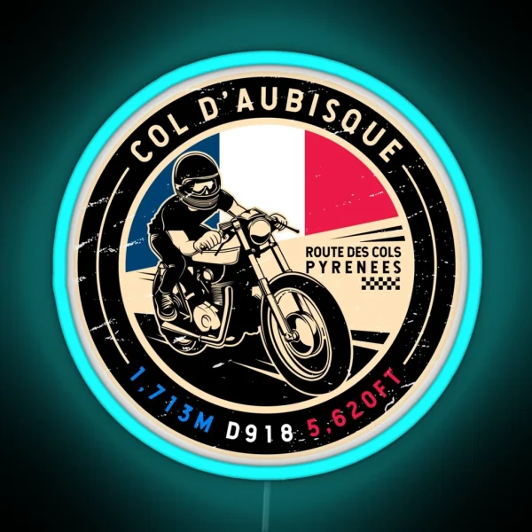 Col D Aubisque Route Des Cols Motorcycle RGB Neon Sign