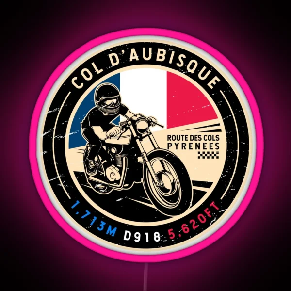 Col D Aubisque Route Des Cols Motorcycle RGB Neon Sign