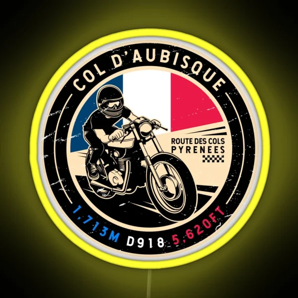 Col D Aubisque Route Des Cols Motorcycle RGB Neon Sign