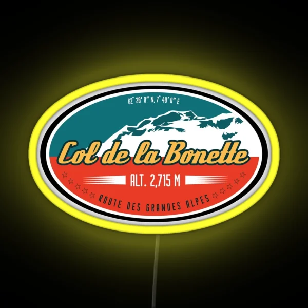 Col De Bonette Led Led Route Des Grandes Alpes RGB Neon Sign