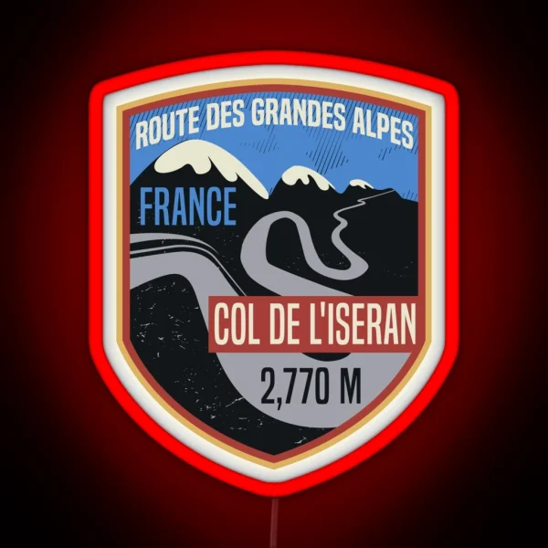 Col De L Iseran Route Des Grandes Alpes France RGB Neon Sign