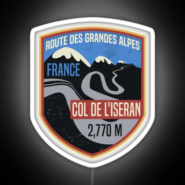 Col De L Iseran Route Des Grandes Alpes France RGB Neon Sign