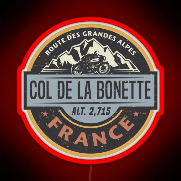 Col De La Bonette France RGB Neon Sign