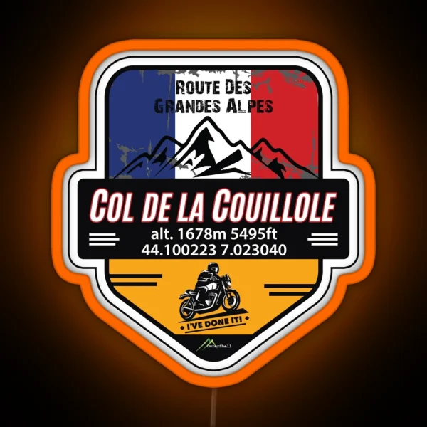 Col De La Couillole Motorcycle Led And Led Route Des RGB Neon Sign