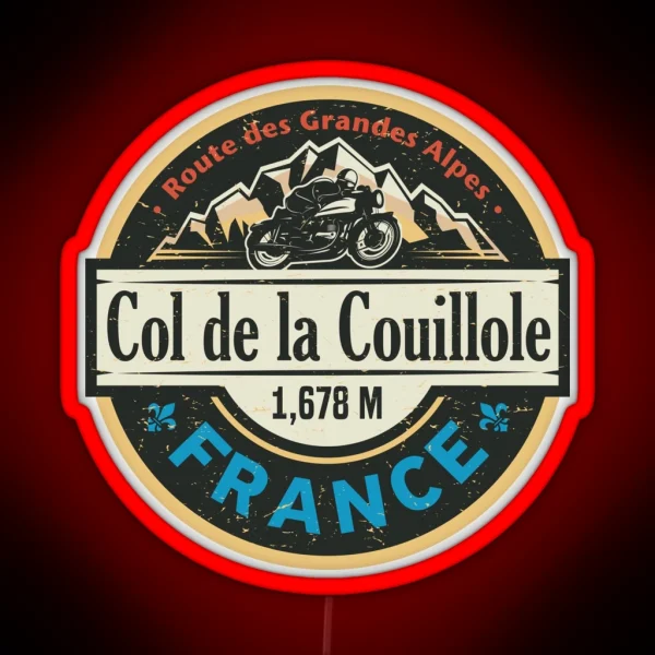 Col De La Couillole Route Des Grandes Alpes RGB Neon Sign