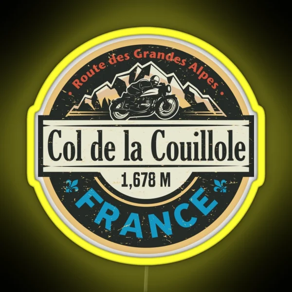 Col De La Couillole Route Des Grandes Alpes RGB Neon Sign