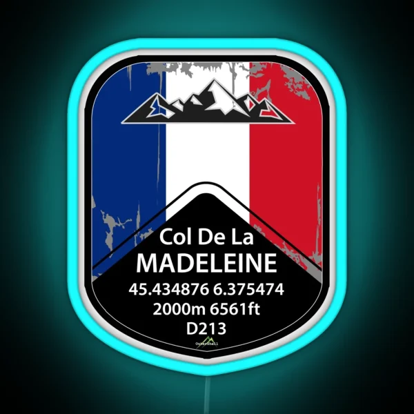Col De La Madeleine France Cycle And RGB Neon Sign
