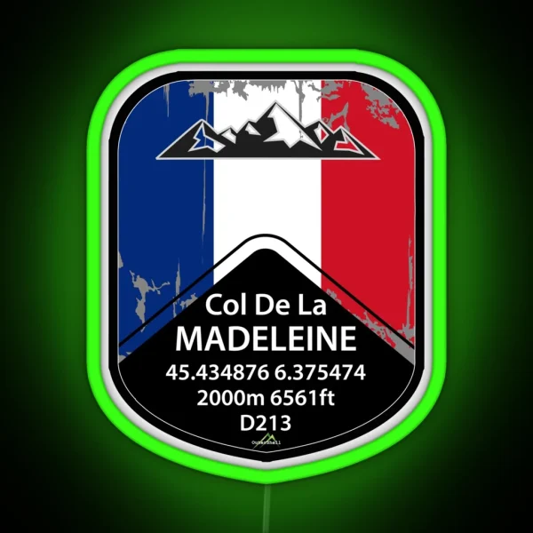 Col De La Madeleine France Cycle And RGB Neon Sign