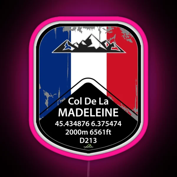 Col De La Madeleine France Cycle And RGB Neon Sign