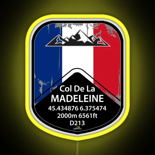 Col De La Madeleine France Cycle And RGB Neon Sign
