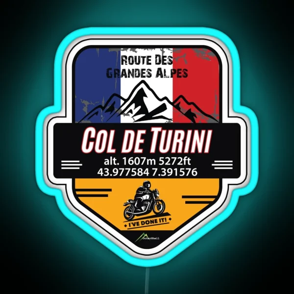 Col De Turini Motorcycle Led And Led Route RGB Neon Sign