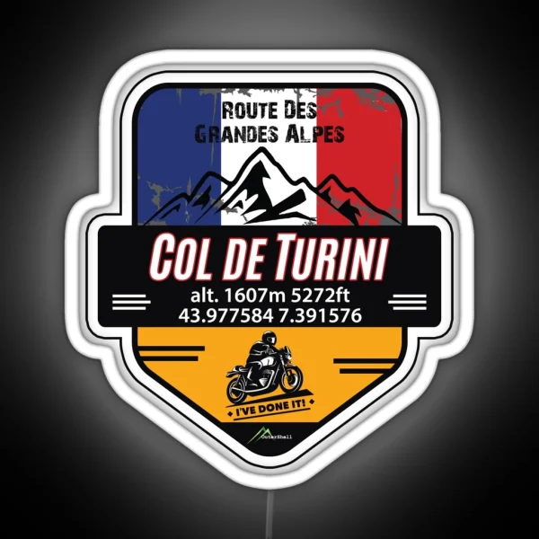 Col De Turini Motorcycle Led And Led Route RGB Neon Sign