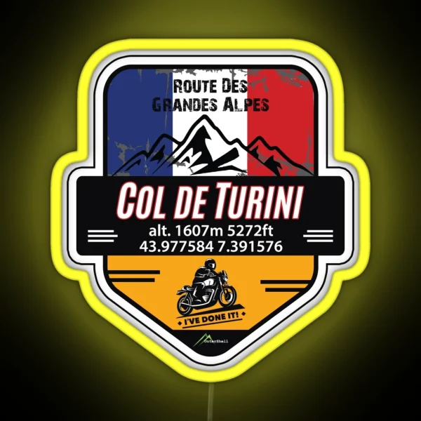 Col De Turini Motorcycle Led And Led Route RGB Neon Sign