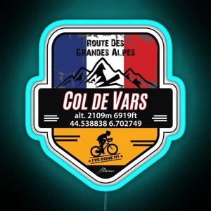 Col De Vars Cycle Led And Led Route Des Grandes Alpes Ive Done It RGB Neon Sign