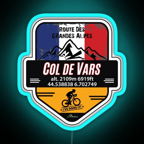 Col De Vars Cycle Led And Led Route Des Grandes Alpes RGB Neon Sign