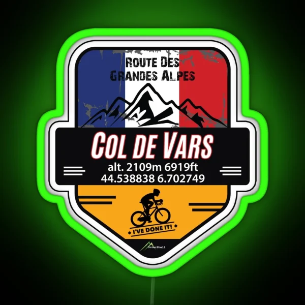 Col De Vars Cycle Led And Led Route Des Grandes Alpes RGB Neon Sign