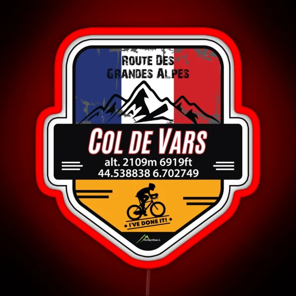 Col De Vars Cycle Led And Led Route Des Grandes Alpes RGB Neon Sign