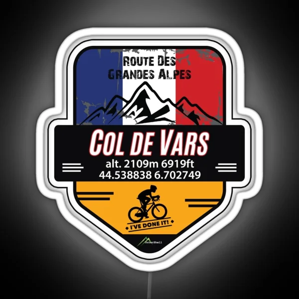 Col De Vars Cycle Led And Led Route Des Grandes Alpes RGB Neon Sign