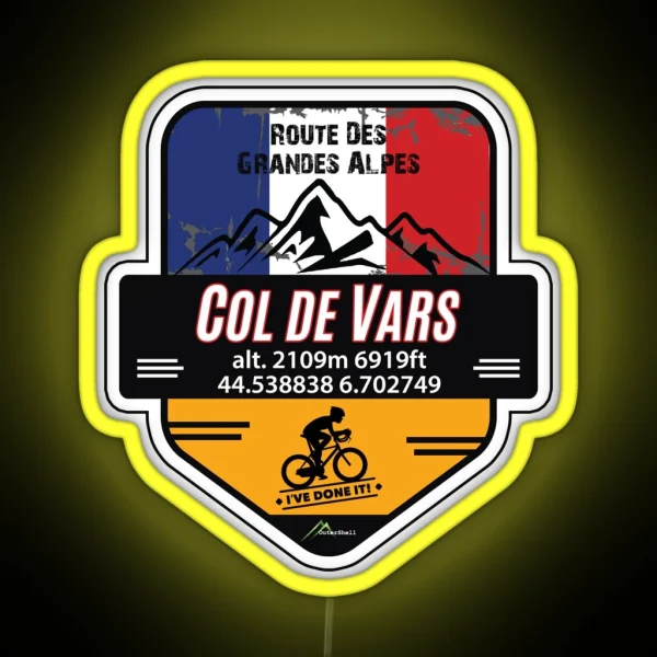Col De Vars Cycle Led And Led Route Des Grandes Alpes RGB Neon Sign