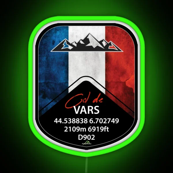 Col De Vars France Cycle And Motorcycle Led RGB Neon Sign