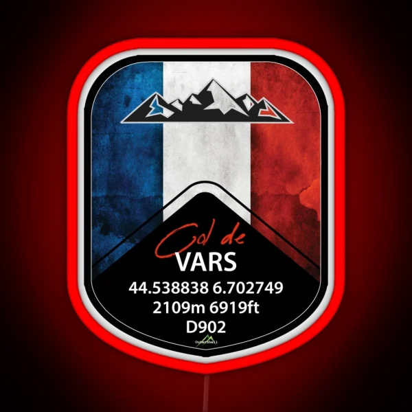 Col De Vars France Cycle And Motorcycle Led RGB Neon Sign