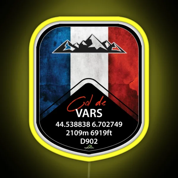 Col De Vars France Cycle And Motorcycle Led RGB Neon Sign
