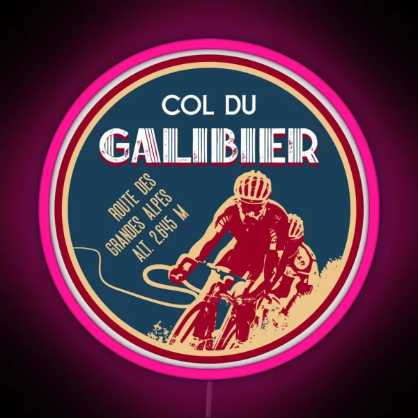 Col Du Galibier 05 Cycling Led Led Route Des Grandes Alpes RGB Neon Sign