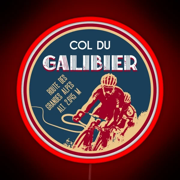 Col Du Galibier 05 Cycling Led Led Route Des Grandes Alpes RGB Neon Sign