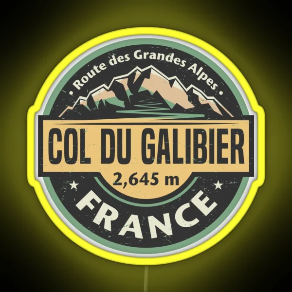 Col Du Galibier Route Des Grandes Alpes RGB Neon Sign