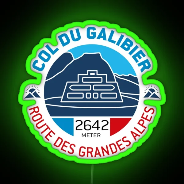 Col Du Galibier Route Des Grandes Alpes V2 RGB Neon Sign