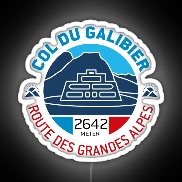 Col Du Galibier Route Des Grandes Alpes V2 RGB Neon Sign