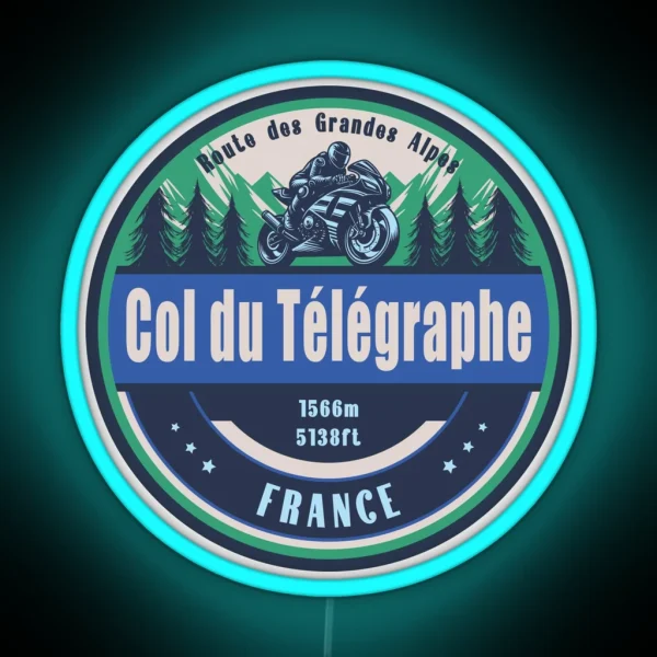 Col Du Telegraphe France Motorcycling RGB Neon Sign