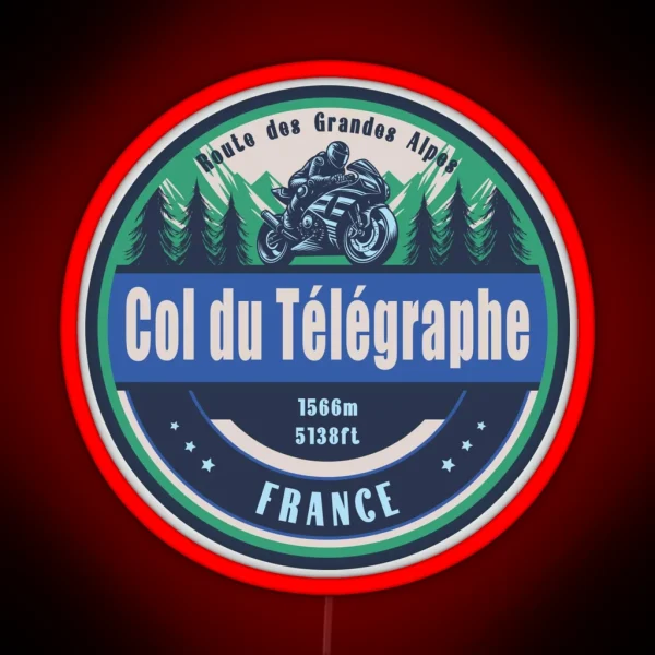 Col Du Telegraphe France Motorcycling RGB Neon Sign