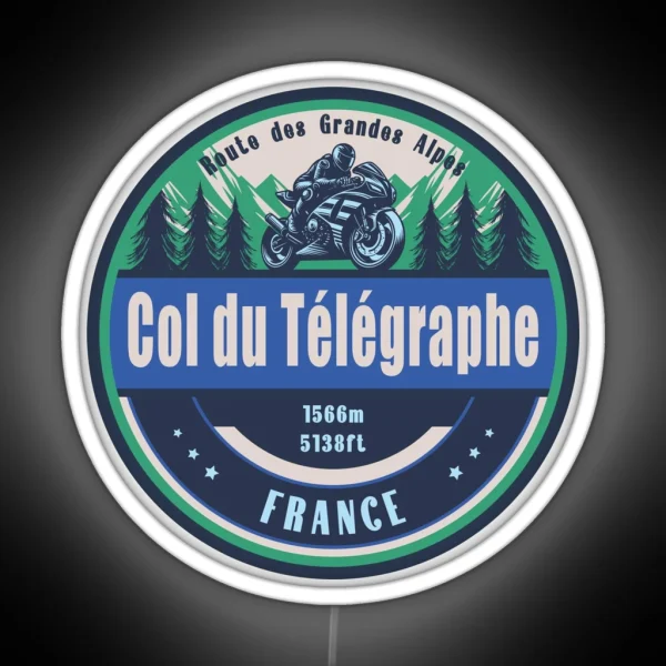 Col Du Telegraphe France Motorcycling RGB Neon Sign