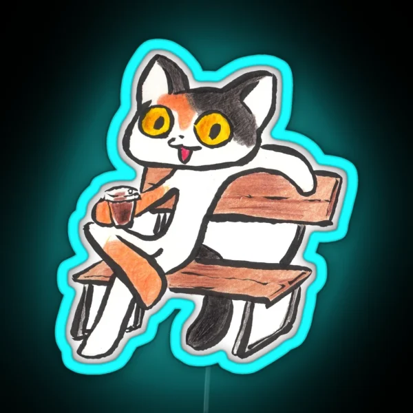 Cold Brew Cat RGB Neon Sign