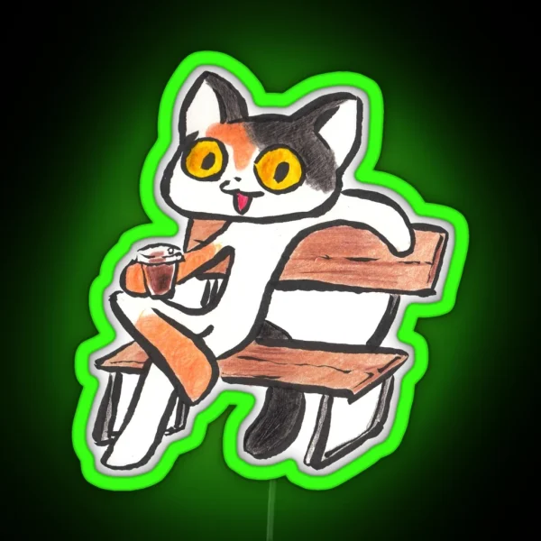 Cold Brew Cat RGB Neon Sign