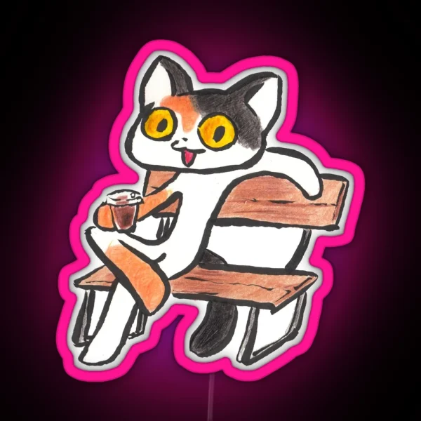 Cold Brew Cat RGB Neon Sign