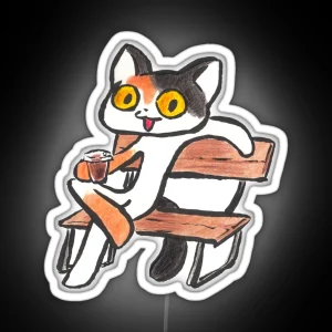 Cold Brew Cat RGB Neon Sign