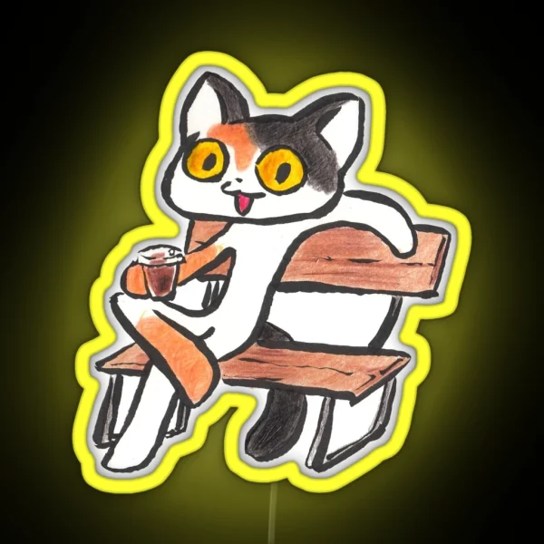 Cold Brew Cat RGB Neon Sign