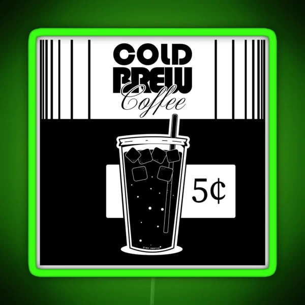 Cold Brew Coffee RGB Neon Sign