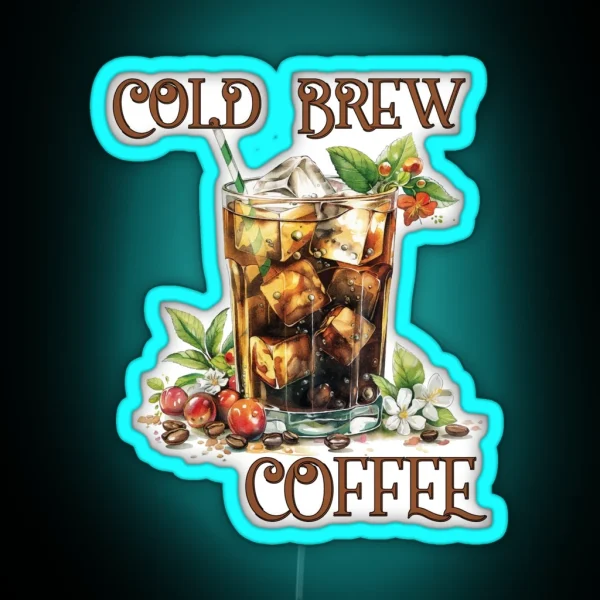 Cold Brew Coffee RGB Neon Sign