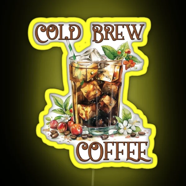 Cold Brew Coffee RGB Neon Sign